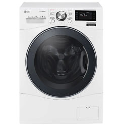 LG FH6F9BDS2 Freestanding Washing Machine, 12kg Load, A+++ Energy Rating, 1600rpm Spin, Enamel White